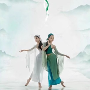 儿童青蛇白蛇中国风女童古典舞蹈演出服六一古风少儿表演服练功服