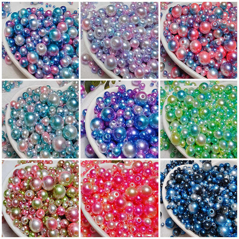 穿孔渐变abs仿珍珠diy手工美甲