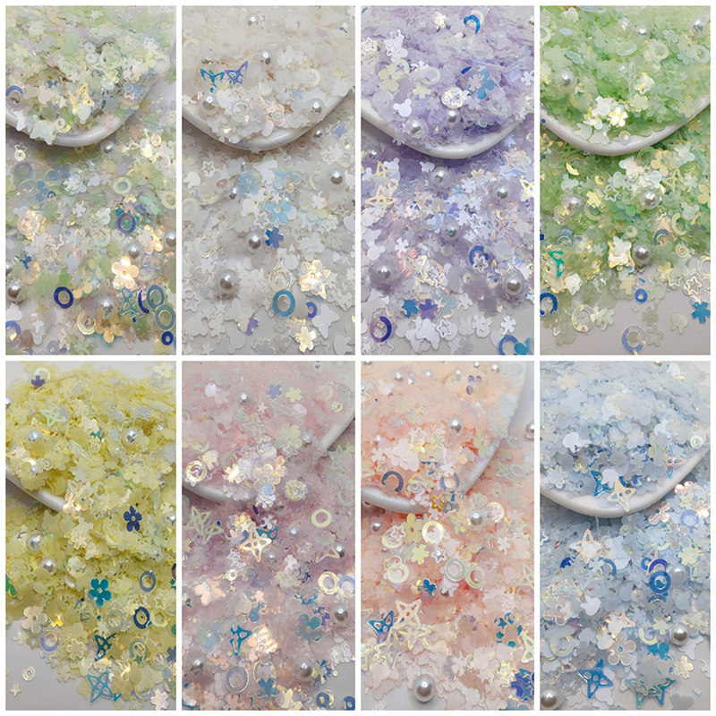金光混装星星蝴蝶珍珠亮片 手工Diy史莱姆填充滴胶UV胶奶油手机壳,饰品/流行首饰/时尚饰品新,其他DIY饰品配件,淘宝优惠券,粉丝福利购,淘宝优惠卷