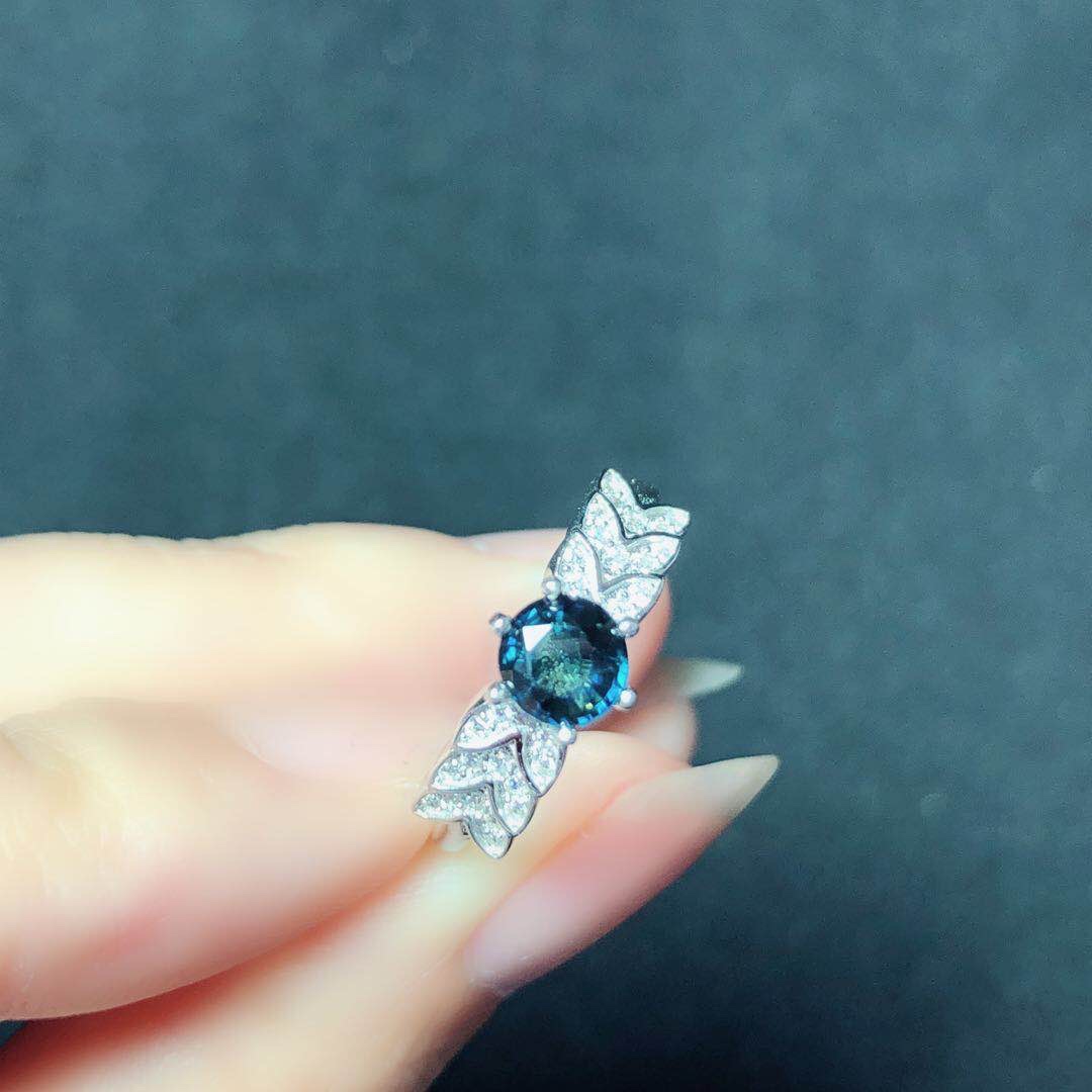 纯银时尚风圆形戒指空托