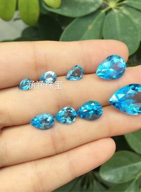 托帕石瑞士蓝水滴戒指吊坠手链