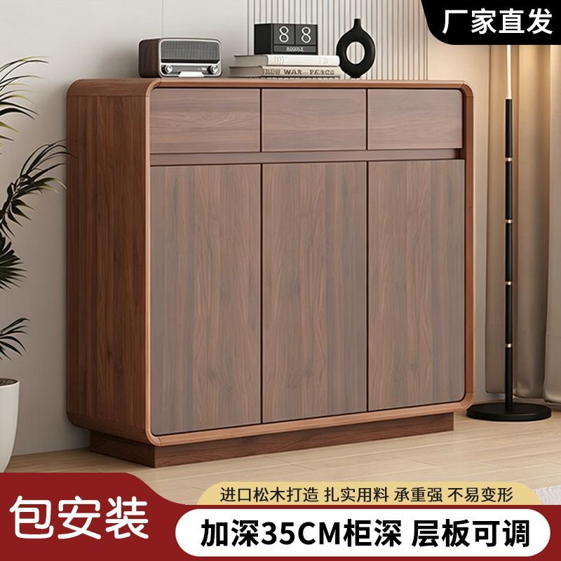 鞋柜家用门口入户玄关柜新中式小户型防尘一体靠墙门厅收纳鞋架图片