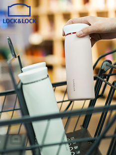 乐扣灵动旋转保温杯真空不锈钢商务便携式男女学生水杯子小清新