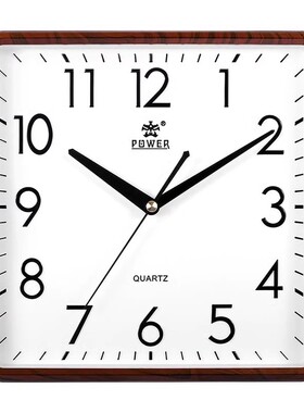 霸王挂钟客厅静音家用时尚创意石英钟方形简约电子钟北欧现代钟表