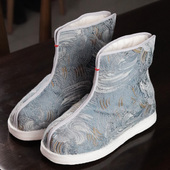 男 女 冬加厚保暖高帮传统国潮布棉靴子 纯手工千层底棉花布鞋 新品