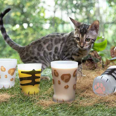 日本ADERIA  Coconeco猫爪猫脚玻璃杯 大小号