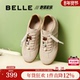 串珠内增高薄底运动休闲鞋 百丽女鞋 跑道复古阿甘德训鞋 子E2D1DCM5
