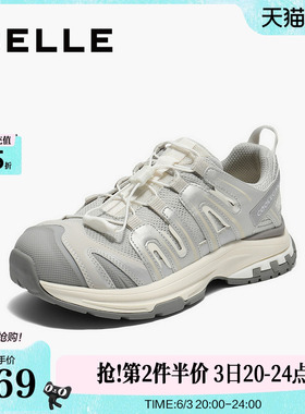 百丽女鞋子厚底增高老爹鞋女秋季新款休闲运动鞋子E2C1DCM5