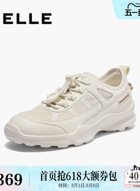百丽女鞋子老爹鞋女秋季新款运动跑步休闲小白鞋E2J1DCM5