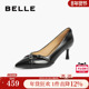 细高跟鞋 百丽女鞋 B5B1DCQ4 婚鞋 法式 子上班穿不累脚新款 浅口单鞋