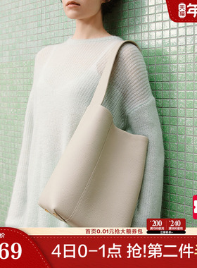 百丽包包女勃艮第真皮酒鬼袋09通勤水桶包大容量托特包X9249DX3