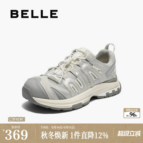 百丽女鞋子厚底增高老爹鞋女秋季新款休闲运动鞋子E2C1DCM5