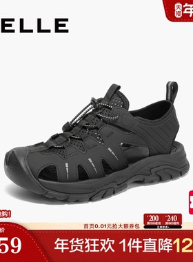 百丽男鞋包头凉鞋男夏新商场同款户外溯溪鞋沙滩鞋8LP01BL4