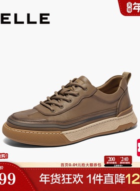 百丽男鞋工装鞋皮鞋夏季新款商场同款户外休闲鞋板鞋D2F01CM4