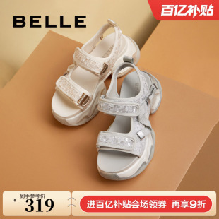 百麗女鞋 女新款 戶外涉水羅馬涼鞋 B3V1DBL4 子厚底運動涼鞋