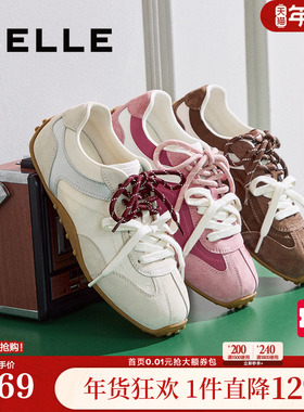 张艺凡同款百丽薄底芭蕾德训鞋女新款复古运动休闲鞋子E2N1DCM5