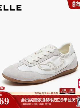百丽复古芭蕾德训鞋女2026春季新款薄底运动休闲鞋子E9P1DAM6