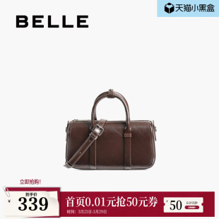 百丽包包女新款 保龄球波士顿包大容量单肩斜挎手提包BL825BX5