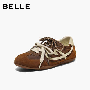 新品 德训鞋 试用 带赛车鞋 女子26春新舒适运动休闲板鞋 百丽双鞋