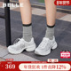 增高一脚蹬女鞋 新款 厚底免系鞋 百丽老爹鞋 带运动休闲鞋 子E3K1DCM5