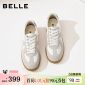 网面小白鞋 张凌赫同款 休闲新款 散文诗芭蕾德训鞋 B0992预 百丽女鞋