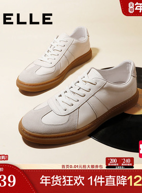 百丽男鞋夏季街头潮搭复古德训鞋户外休闲运动小白鞋板鞋52022CM0