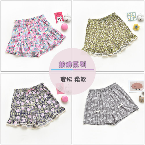 威奇猫夏款女童兰精莫代尔单件泡泡热裤短裤裙裤沙滩裤可亲子
