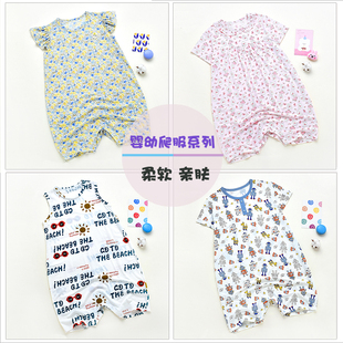 威奇猫夏季儿童兰精莫代尔家居服连体服睡袋薄款