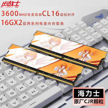 DDR4内存条马甲8GX2 16GX2 3200 3600台式机电脑海力士CJR颗粒C16