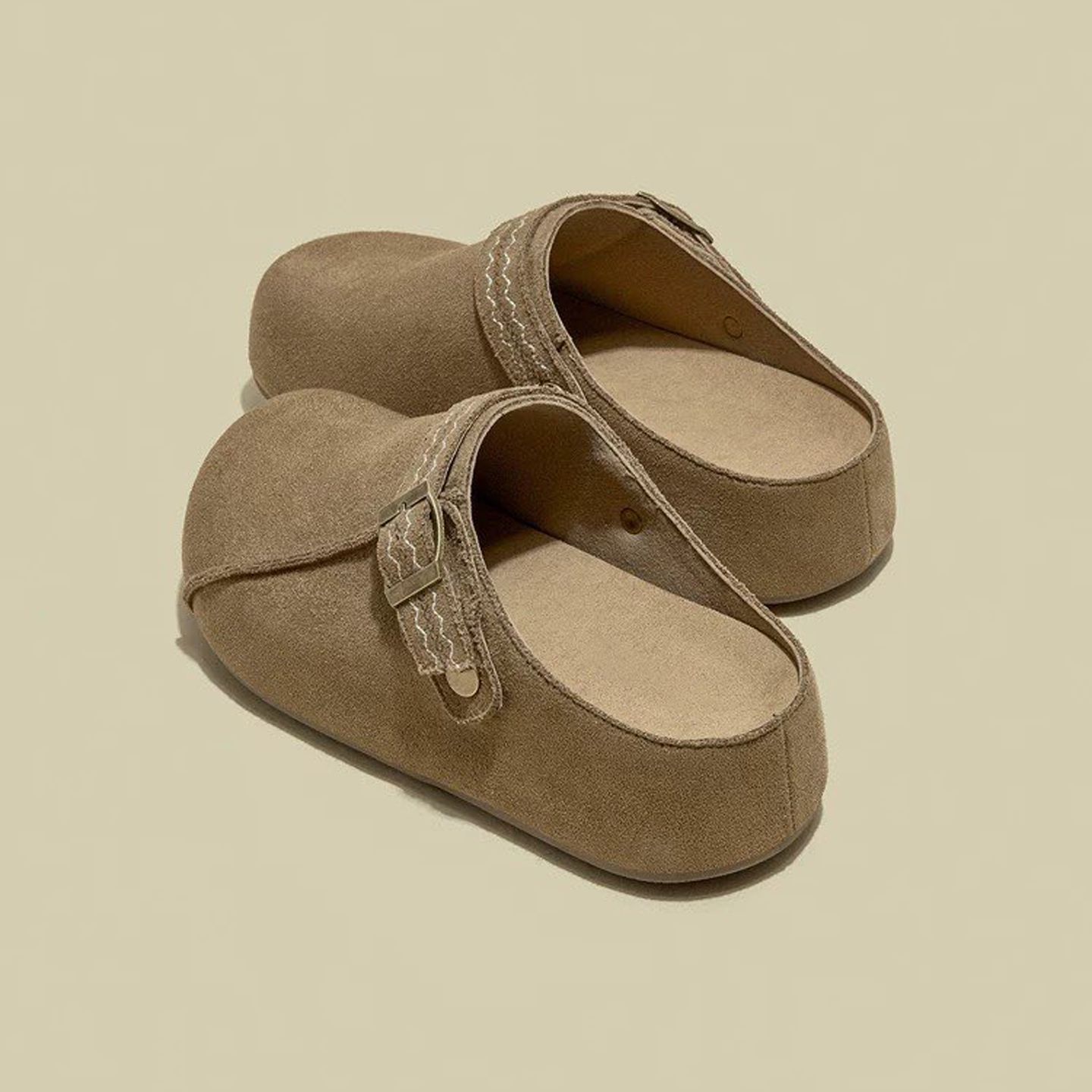 隐形增高4CM！内增高勃肯半拖鞋