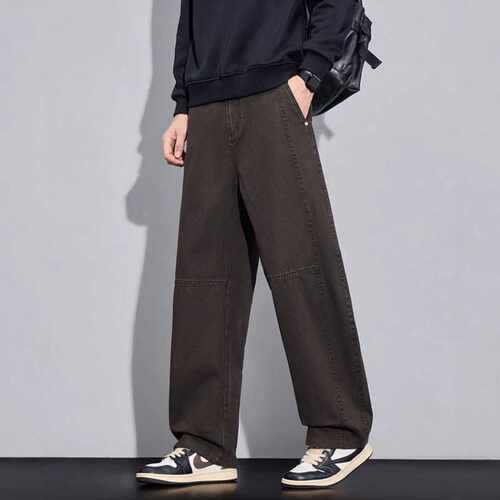 2026秋季四季新款欧日韩纯棉酵磨工装咖啡直筒休闲裤男很轻PANTS