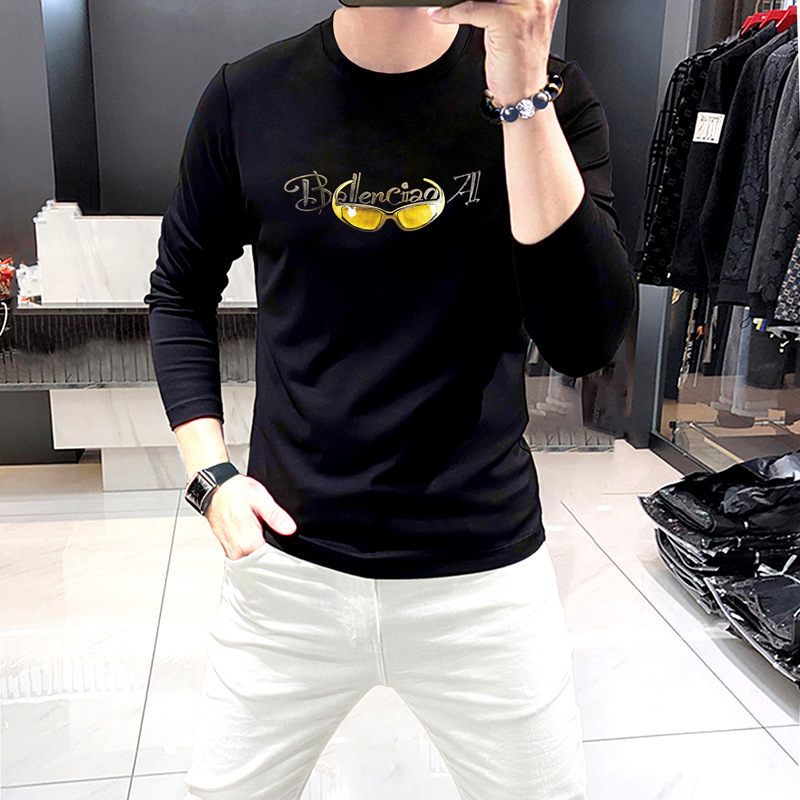 欧潮轻奢男士长袖圆领卫衣