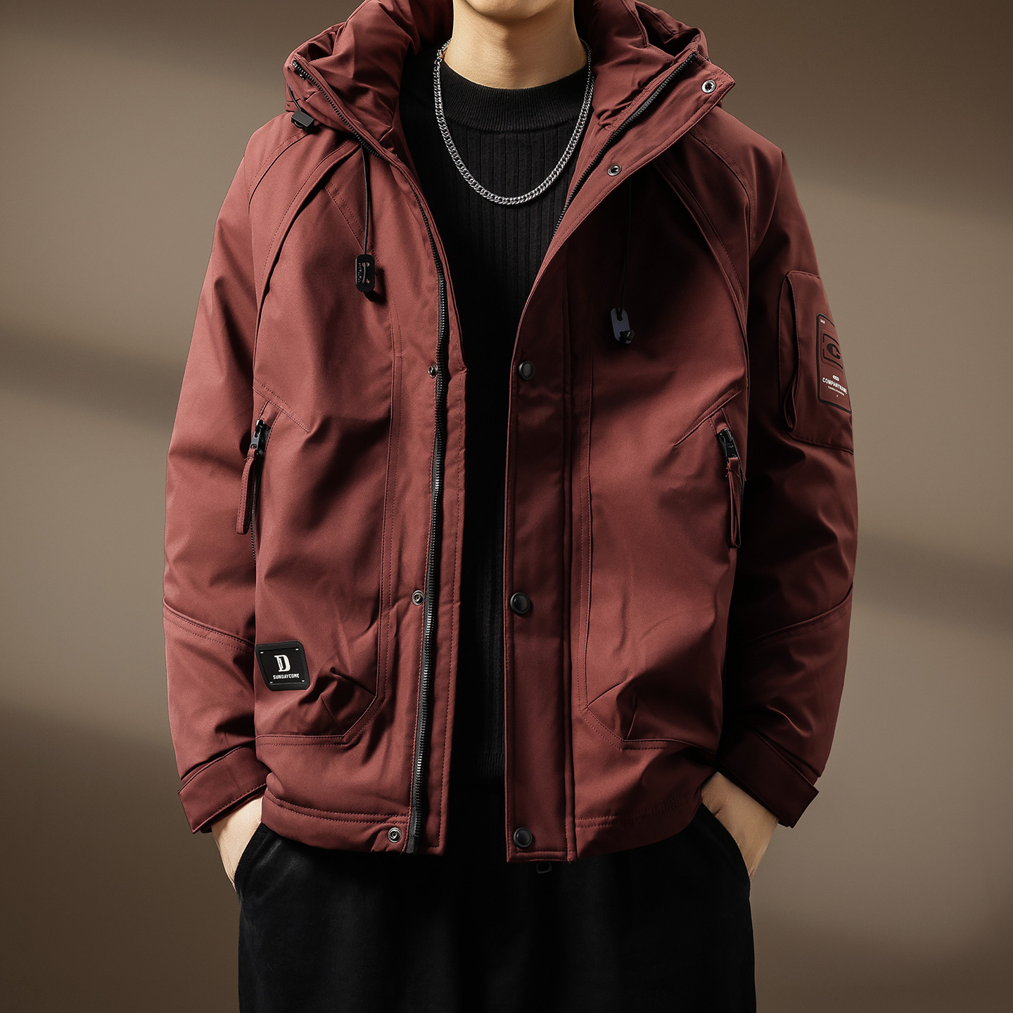 高端户外防风男士羽绒服