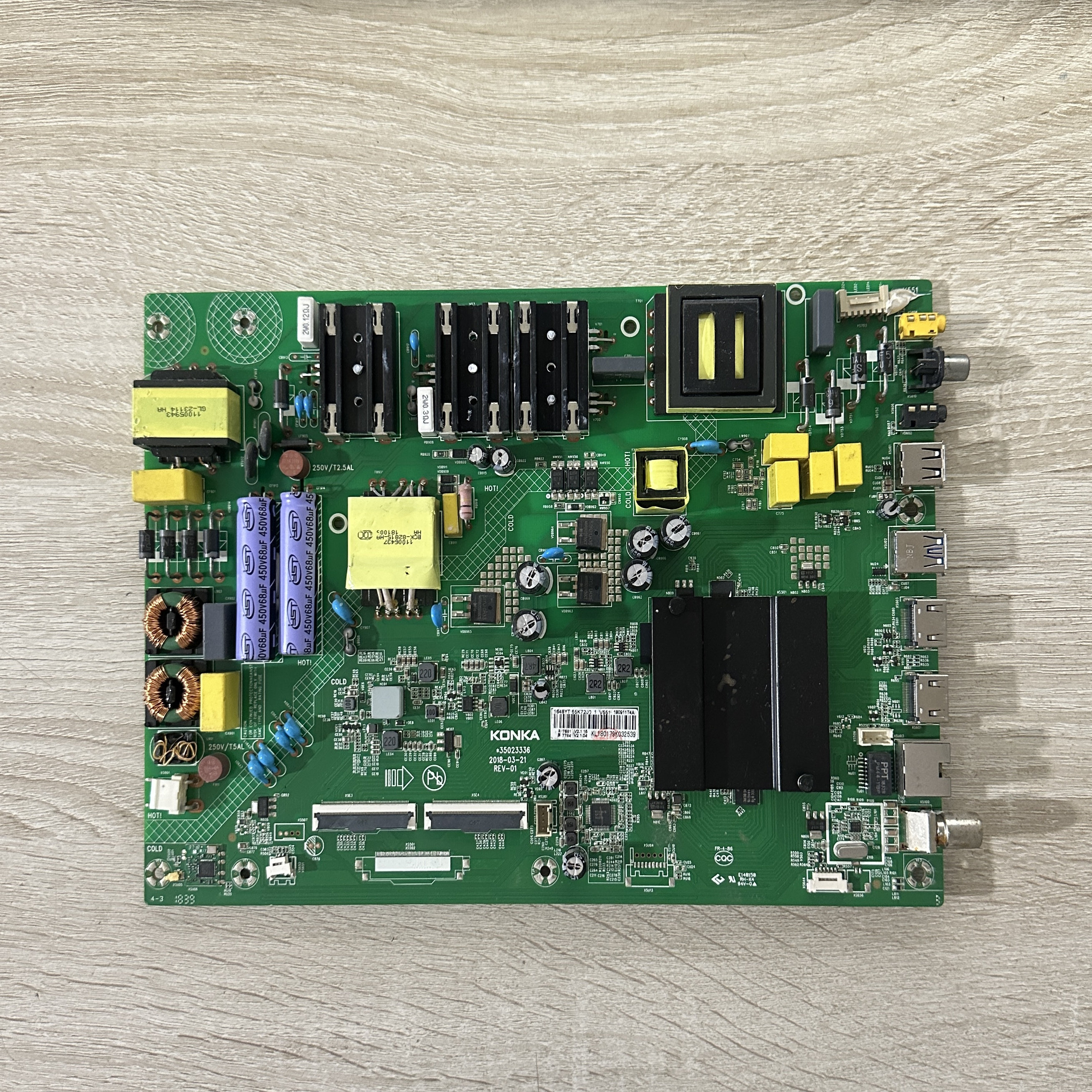原装康佳LED55X7 50K7200 55T68主板35023061 35023336配屏1648YT