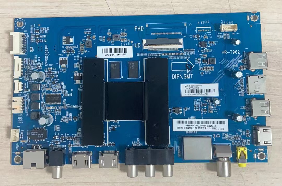 #原装海尔H55E16 主板0091802191 V1.7 屏LC546PU2L01 现货实拍