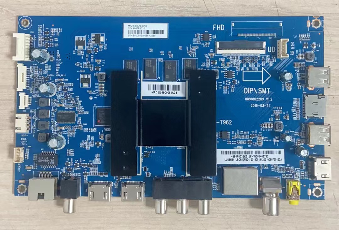 #原装海尔LU65H81 主板0091802209 V1.2 屏LSC650FN04-3 现货实拍