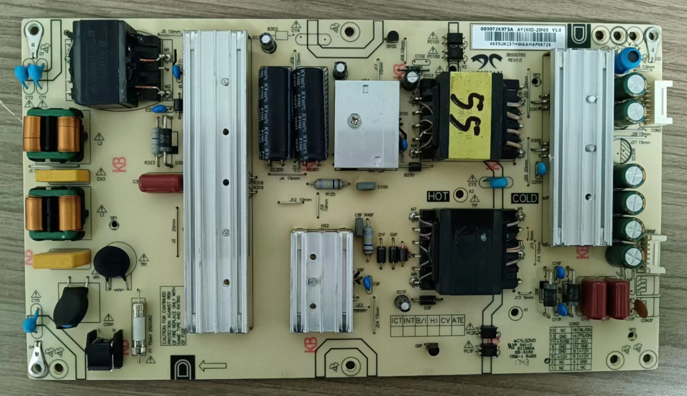 原装海尔LS55AL88K52A3电源板0090726973A AY160D-2SF05 现货实拍