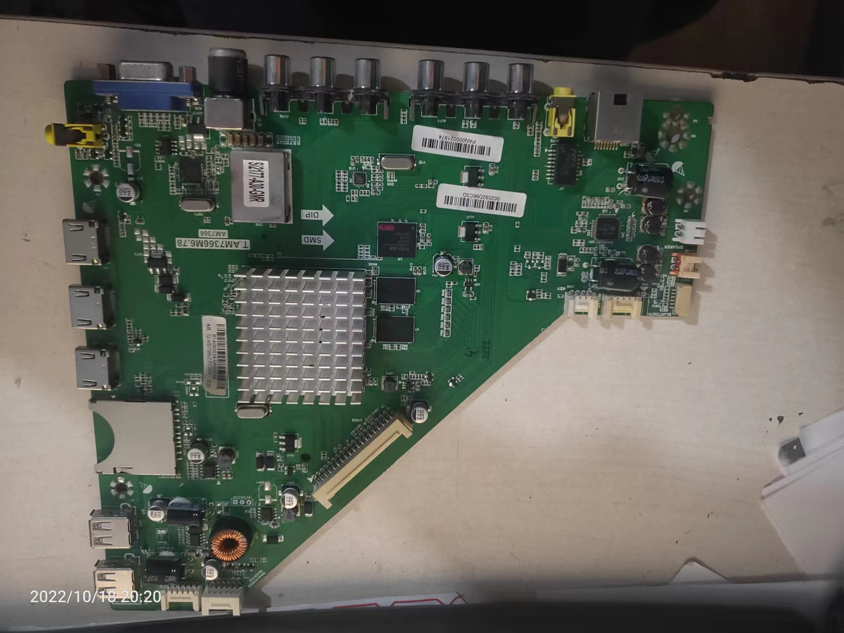 A测试好原装松下TH-48AS650C主板T.AM7366M6.78配屏LVF480CSDX