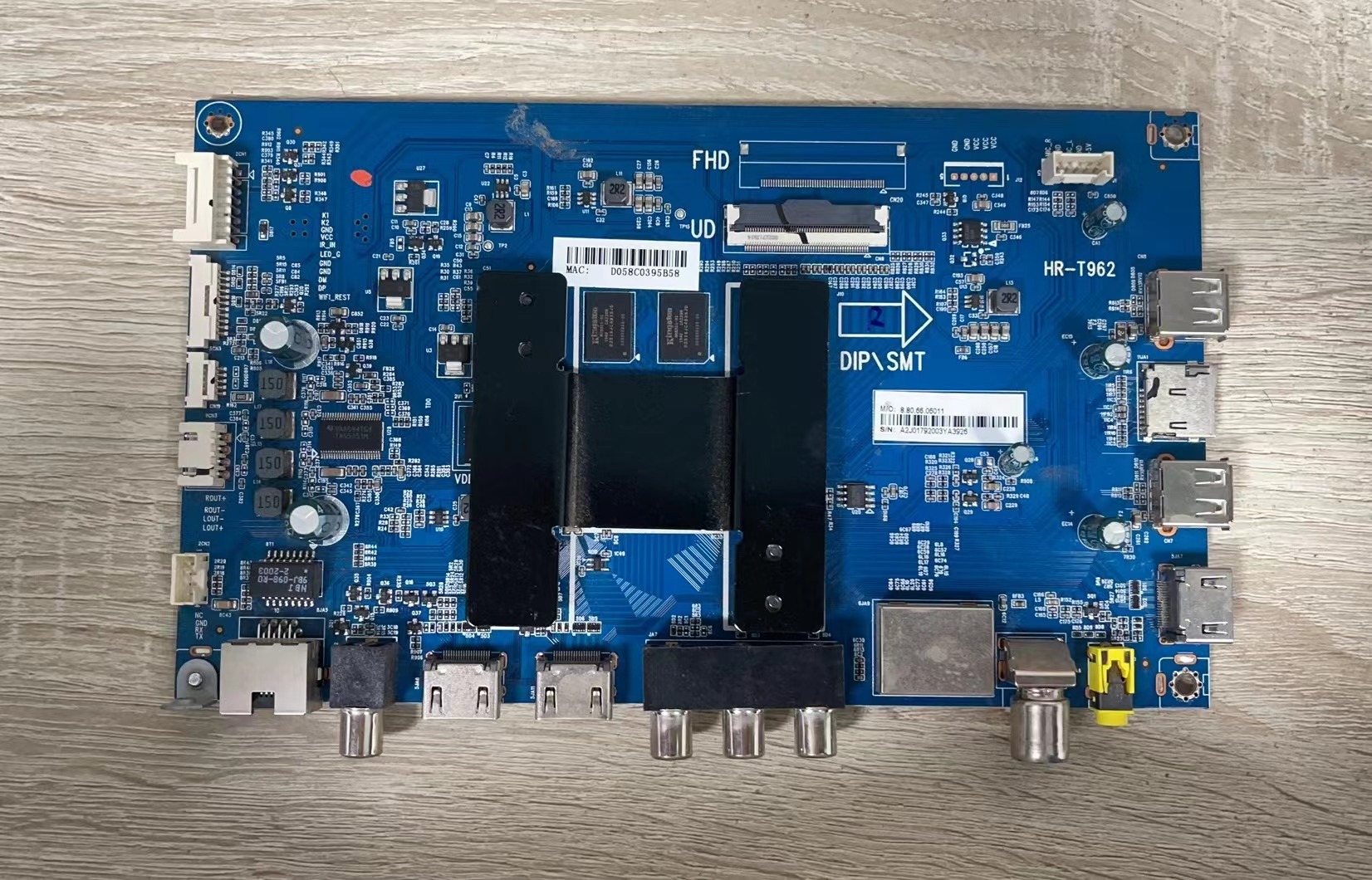 原装海尔 LS58A51电视主板0091802191 V1.7屏CC580PV4D  实拍 现