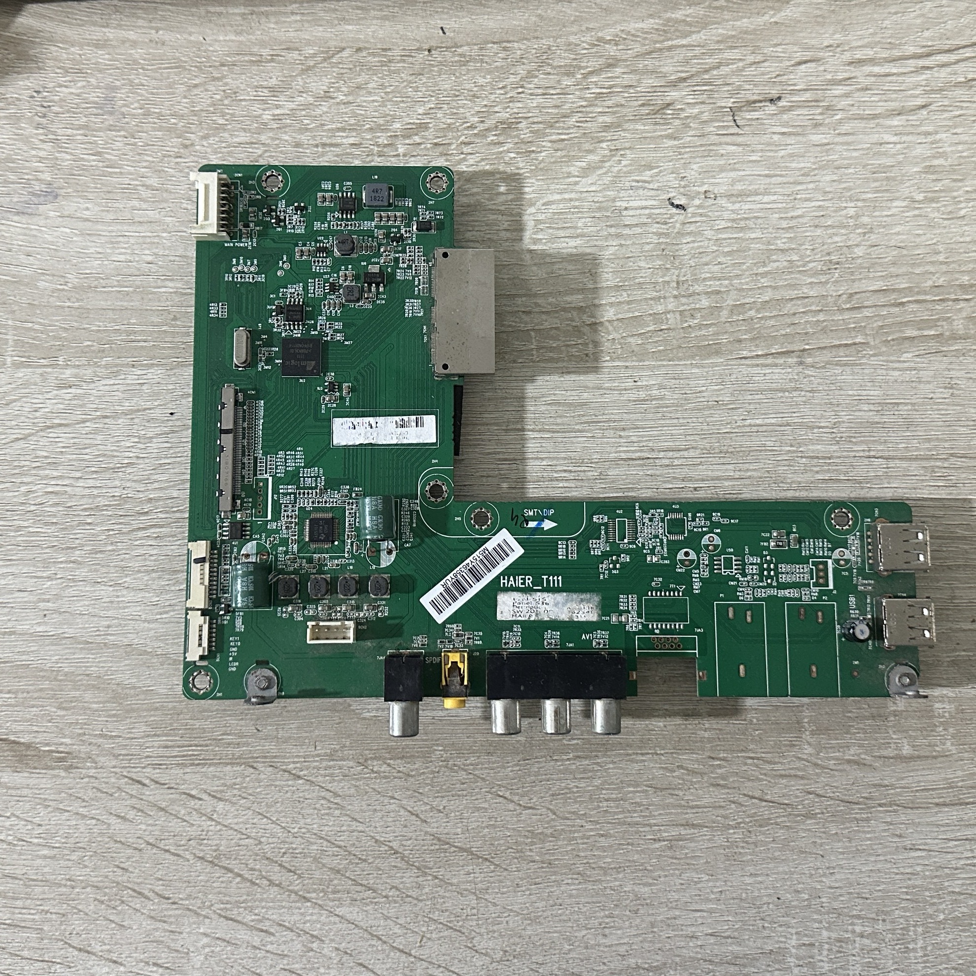 测原装海尔LU50K82液晶电视主板0091802170A屏CC495PU1L01实拍