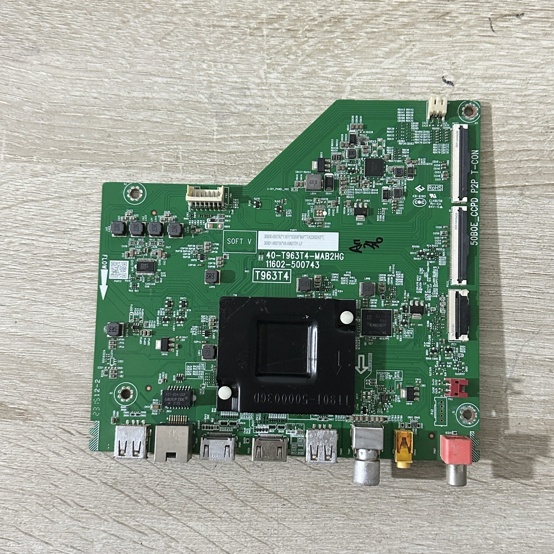 原装TCL 55V6EA 电视主板40-T963T4-MAB2HG 屏LVU550NDEL