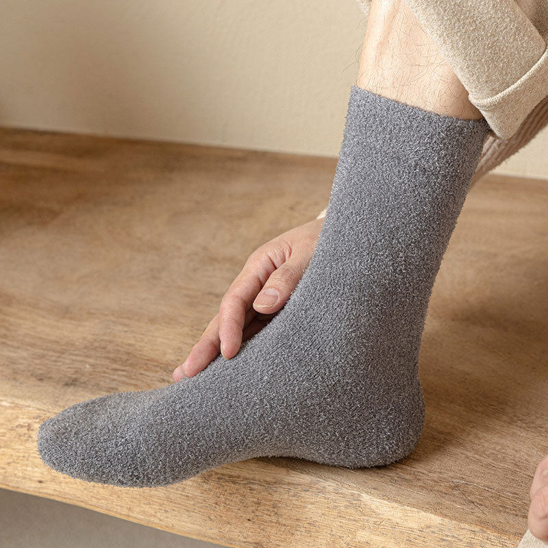 兄弟厂好货50元包邮~男士袜子加绒加厚家居地板袜冬季保暖毛绒