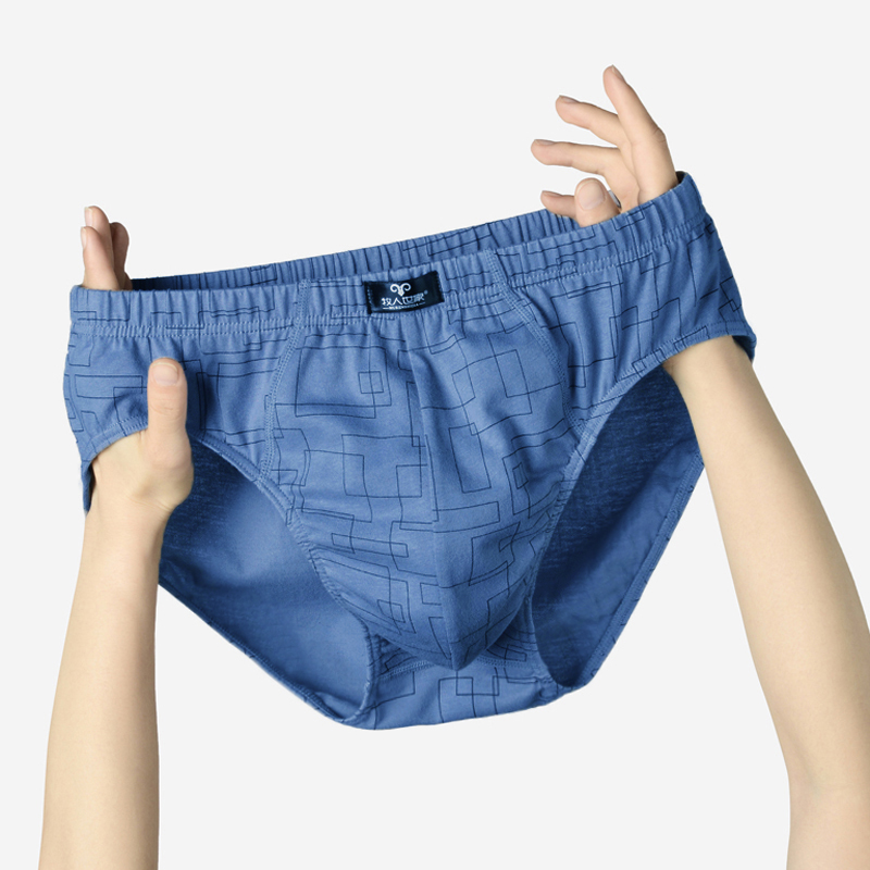男士100%纯棉三角裤裤头内裤