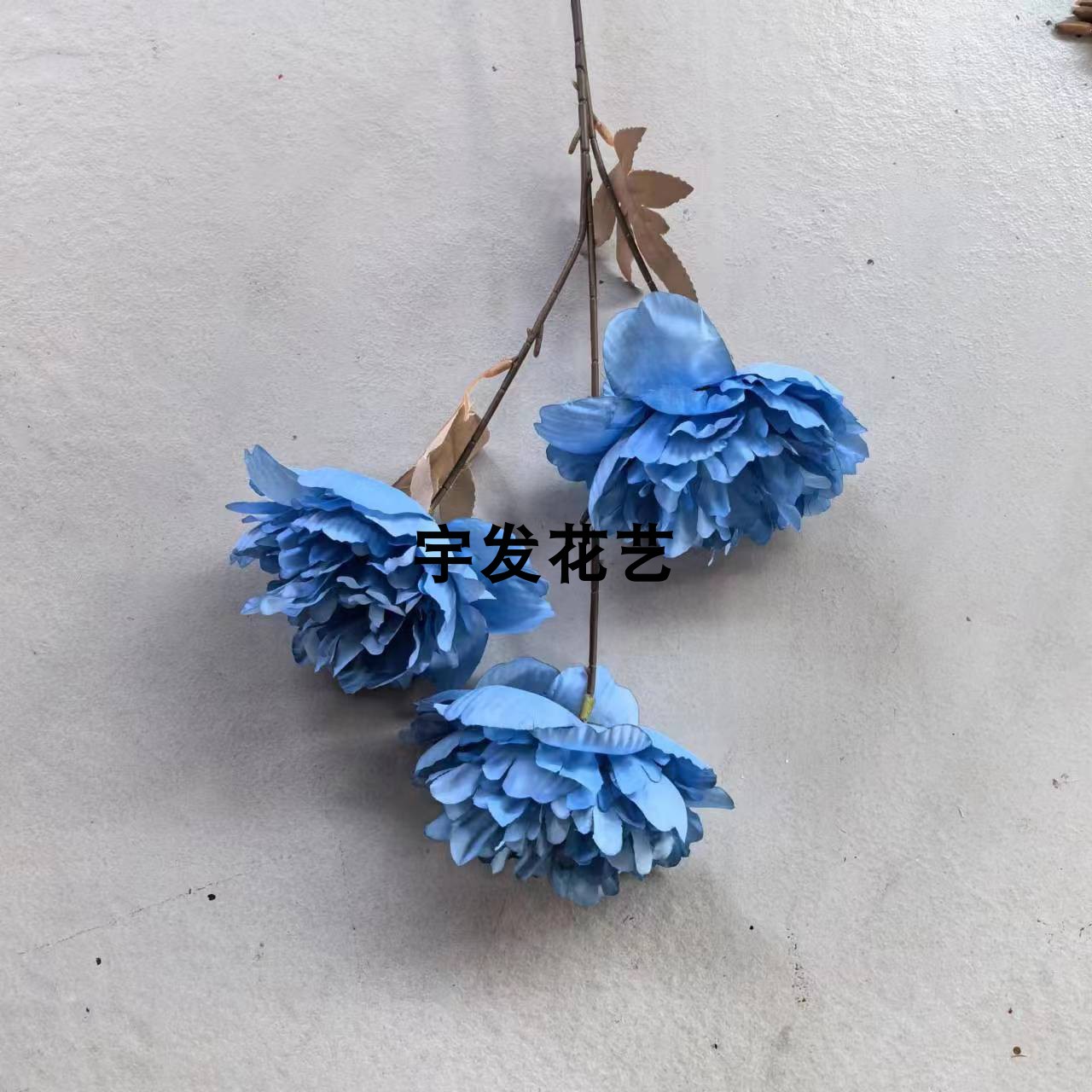 厂家新款油画牡丹仿真花婚礼插花背景装饰花家居摆设假花绢花图片