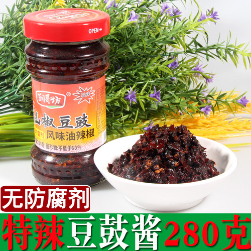 湖南特产特辣野山椒豆豉辣椒酱