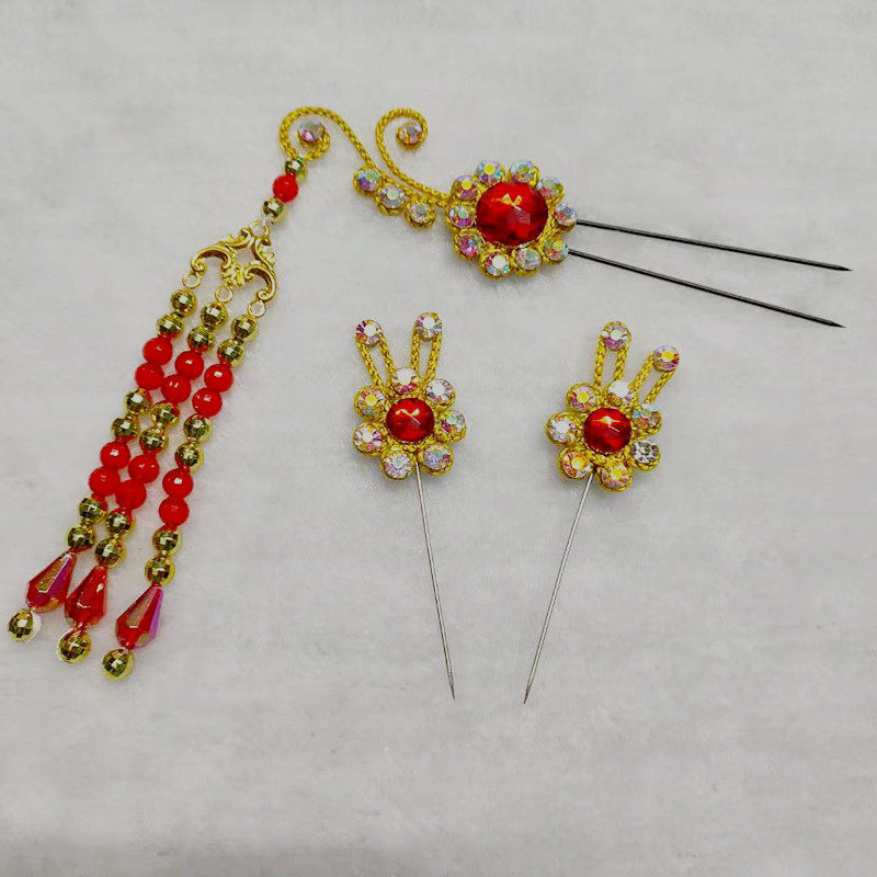 新款戏剧头饰花旦头饰散件小姐头饰配件汉装头饰配件粤剧丫鬟头饰