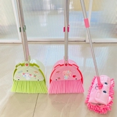 亲子可爱卡通小扫把簸箕套装 扫帚垃圾铲儿童拖把幼儿园扫地玩具kt
