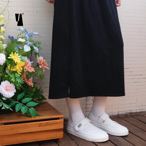VEEMES夏季白色厚底增高浅口帆布鞋女 玛丽珍小白鞋复古平底女鞋
