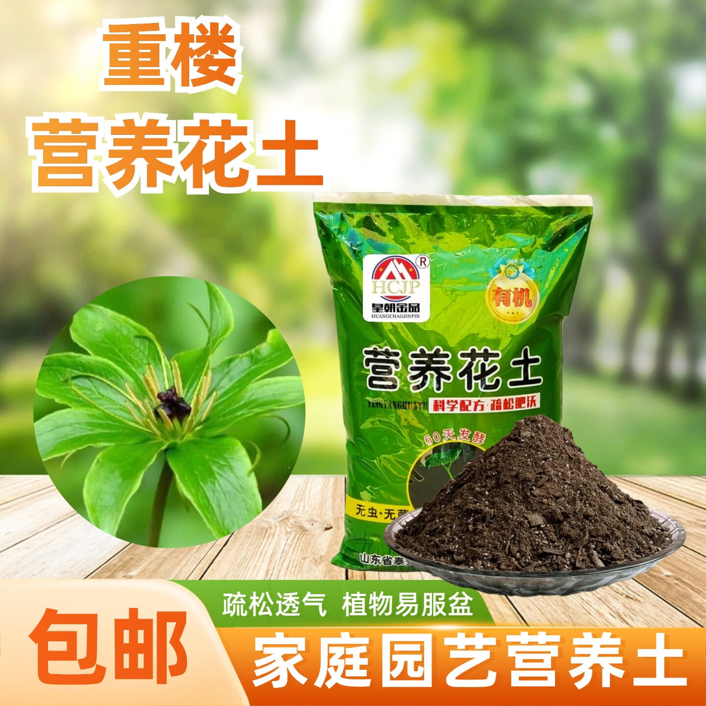 重楼七叶一枝花营养花土图片