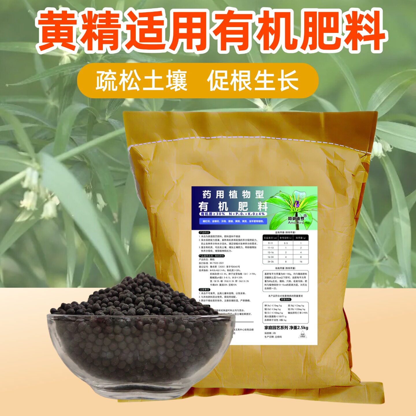滇黄精苗老虎姜黄精生物有机肥图片